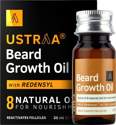 USTRAA Beard Growth Oil with mix of 8 natural oils and Redensyl  Hair Oil(35 ml)