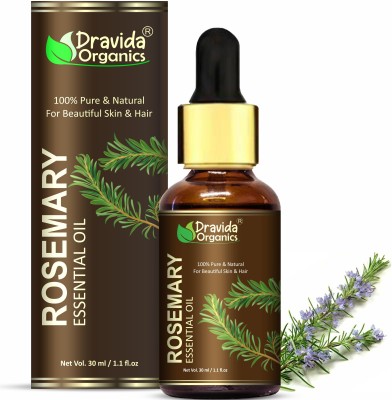 Dravida Organics Rosemary Essential Oil (Pure & Natural) For Beautiful Skin & Hair Growth Hair Oil(30 ml)