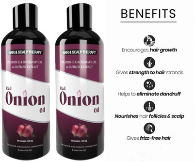 Manarya Sun's Heart Red Onion Hair Oil with Vitamin E & Rosemary Extracts Hair Oil(200 ml)