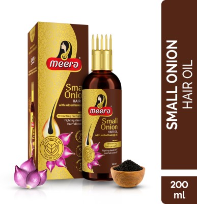 Meera Onion Hair Oil For Hair Growth,With Small Onion, 9 Herb Extract & Kalonji Oil Hair Oil(200 ml)