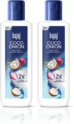 BAJAJ Coco Onion Hair Oil ,45 ml x Pack of 2 Hair Oil (90 ml)