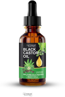 ACTIWOW Black Castor Oil For Lash & Brow Thickness Hair Oil(30 ml)