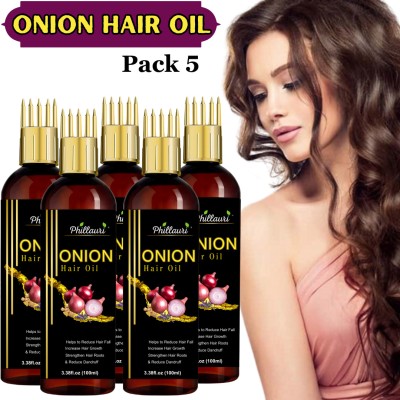 Phillauri Onion hair oil for Hair Growth and Shine - Your Crowning Glory Unveil Naturally Hair Oil(500 ml)