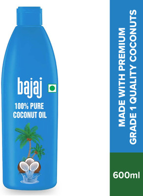 BAJAJ 100% Pure Coconut Oil 600ml | Made with Premium Grade 1 Quality Coconuts Hair Oil(600 ml)
