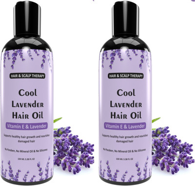 Manarya Cool Mint Crystal Lavender Oil For Summer Heat & Stress Free Life Pack of 2 Hair Oil(200 ml)