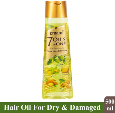 EMAMI 7 Oils in One Damage Control Non Sticky  Hair Oil(500 ml)