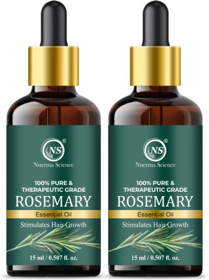 Nuerma Science Rosemary Essential Oil (Pure & Natural) For Hair Growth, Anti Hair Fall (Pack of 2) Hair Oil(15 ml)