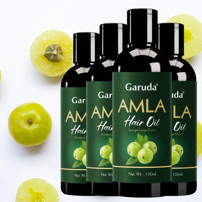 Garuda Herbal Amla Hair Oil – Promotes Growth & Adds Shine Naturally - Pack of 4 Hair Oil(100 ml)