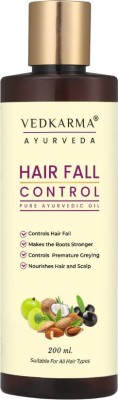 VEDKARMA Hair Fall Control Oil | Makes the Roots Stronger | Nourishes Hair & Scalp | Hair Oil(200 ml)