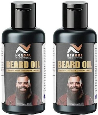 Av Herbal International Beard Oil, Menthol Fresh with Growth Extract (Pack Of 2) Hair Oil(100 ml)