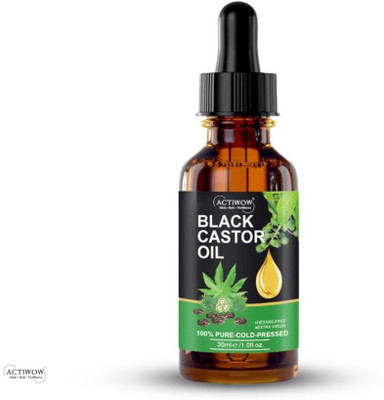 ACTIWOW Black Castor Oil For Hair & Eyelash Care Hair Oil(30 ml)