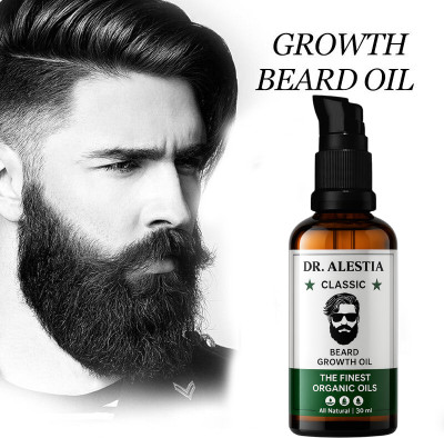 dr. alestia Premium Beard Growth Oil for Strong and Healthy Beard Hair Oil(30 ml)