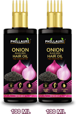 Phillauri Onion Blackseed Ayurvedic Hair oil (Pack 2) Hair Oil(200 ml)