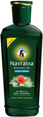 Navratna Extra Thanda CoolUnique Combination Of 9 Ayurvedic Herbs Hair Oil(300 ml)