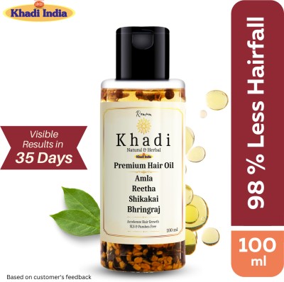 Romam Khadi Anti Hairfall Hair Oil With Ayurvedic Herbs Amla Reetha Shikakai Bhringraj Hair Oil(100 ml)