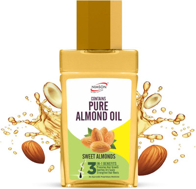 Nimson Ayurvedic Pure Almond Hair Oil for Hair Growth Strengthens & Promotes Growth Hair Oil(200 ml)