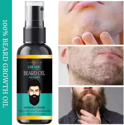 Chevar beard oil Natural Onion Beard Oil For Stimulating Healthy & Fast Beard Growth Hair Oil(50 ml)