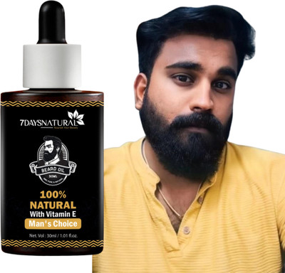 7days natural Stronger Beards Begin Here All-Natural Beard Regrowth Oil for Thicker Hair Oil(30 ml)