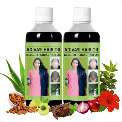 Adivasi Original Pure handmade Neelgiri herbal hair growth Hair Oil(500 ml)