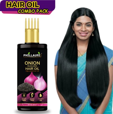 Phillauri Blackseed Onion Hair oil Strength, Growth, and Shine in One Hair Oil(100 ml)