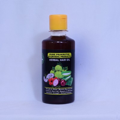 PURE PRKRUTHI AYURVEDIC PRODUCTS 250 ML BLOCK 12 Herbal  Hair Oil(250 ml)