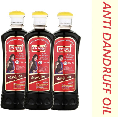 RAJ KHUSHBU Anti-Lice & Anti-Dandruff Hair Oil– Kills Lice, Stops Dandruff(PACK OF 03) Hair Oil(300 ml)