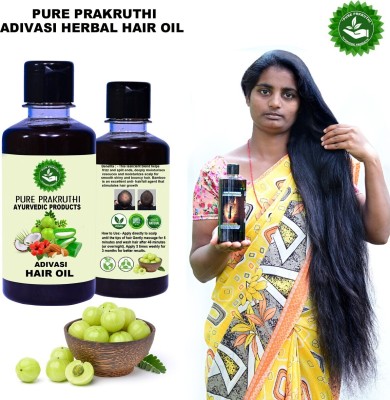 PURE PRKRUTHI AYURVEDIC PRODUCTS HERBAL HAIR FALL CONTROL OIL Hair Oil(200 ml)