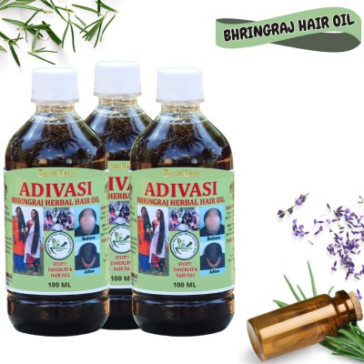 Growkesh Adivas Bhringraj Hair Oil | Deep conditioning | Anti Hair fall Herbal Hair Oil(300 ml)