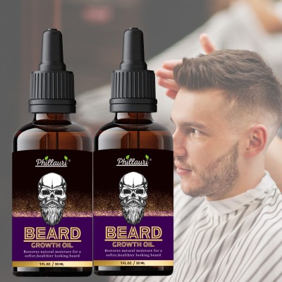 Phillauri Beard oil For Repairs Damage|| Improves Overall Beard Health||(pack of 2) Hair Oil(60 ml)