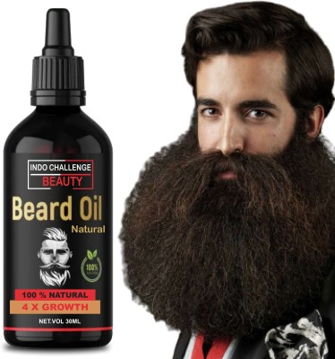 INDO CHALLENGE 4X beard oils Help for nourished skin and strong hair follicles, Hair Oil(30 ml)