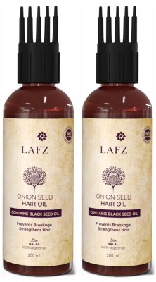 LAFZ Onion & Black Seed, Strengthens and Prevent Hair Fall, Pack of 2, Hair Oil(400 ml)