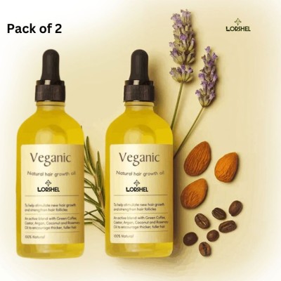 LORSHEL Veganic Hair Growth Oil for Hair Damage and Split Ends Hair Oil(100 ml)