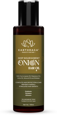 EARTHRAGA Deep Nourishment Onion Hair Oil Strengthens Hair Roots Hair Oil(100 ml)