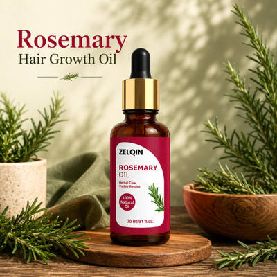 ZELQIN Natural Rosemary Essential Oil For Hair Growth & Strengthening Hair Oil(30 ml)