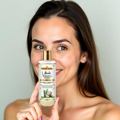 Utkrisht Khadi Herbal Coconut Rosemary Hair Oil to Prevent Hair Dryness Hair Oil(200 ml)
