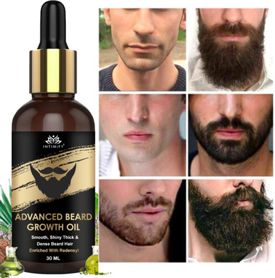 INTIMIFY Beard Growth Oil | For Smooth, Shiny, Thicker & Healthy Beard Growth Hair Oil(30 ml)