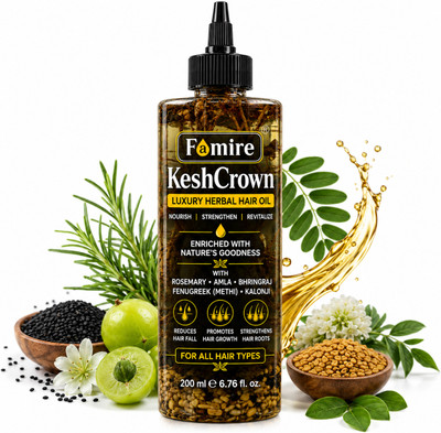 Famire KeshCrown Herbal Hair Oil |Anti-Hair Fall |Hair Growth | Strengthens Hair Roots Hair Oil(200 ml)