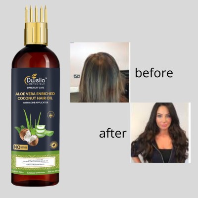 DWELLA HERBOTECH Aloevera Hair Oil for Restore & Renew & Softening & Silkening & no parabean Hair Oil(200 ml)