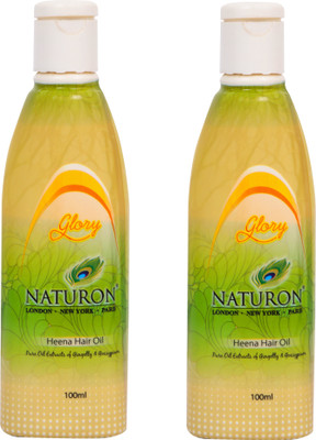 Naturon Glory Heena Hair Oil with Gingelly and Gossypium Extracts, ( pack of 2 ) Hair Oil(200 ml)
