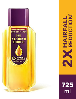 BAJAJ Almond Drops with 6X Vitamin E Nourishment for 2X Hairfall Reduction Hair Oil(725 ml)