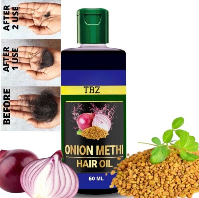 TRZ Onion Methi Fenugreek Hair Oil For Hair Fall Reduction And Hair Growth Hair Oil(60 ml)