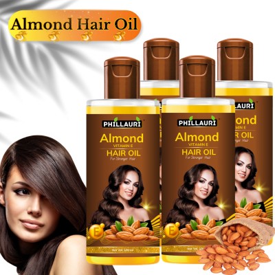 Phillauri Almond And Vitamin E Non-Sticky Hair Oil for Hair Growth Hair Oil(400 ml)