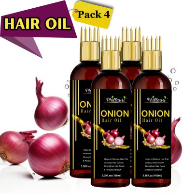 Phillauri Onion Oil Promotes Hair Growth looks naturally Hair Oil(400 ml)