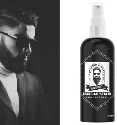 HAIRMUST Beard Game Strong: Premium Organic Beard Oil for Men (Spray Type) Hair Oil(100 ml)