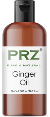 PRZ Ginger Essential Oil (500ML) - Pure Natural & Therapeutic Grade Oil For Aromatherapy Body Massage, Skin Care & Hair Care Hair Oil(500 ml)