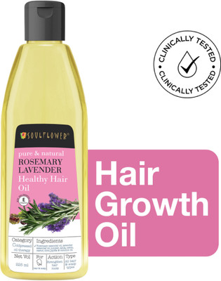 Soulflower Rosemary Lavender Oil for Healthy Hair | Hair Growth & Good for Damaged Hair Hair Oil(225 ml)