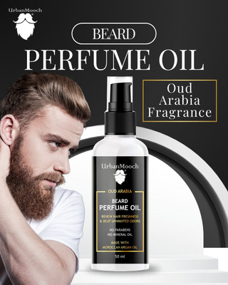 UrbanMooch Beard Perfume for Men, Oud Arabia Fragrance, Deep Hydration & Nourishment Hair Oil(50 ml)