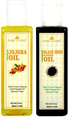 PARK DANIEL Organic Jojoba oil and Black seed oil(Kalonji) combo pack of 2 bottles of 100 ml(200 ml) Hair Oil(200 ml)