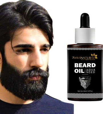 7days natural Advanced Beard Growth Oil for Men | 20x Faster Growth | Thick Shine Beard Hair Oil(30 ml)