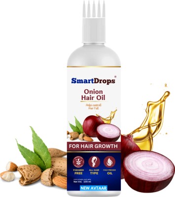 smartdrops Onion Hair Oil for Hair Regrowth & Hair Fall Control  Hair Oil(100 ml)